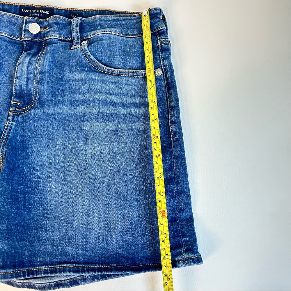 Lucky Brand Shorts Women's 12 Blue Denim Jeans Shorts The Roll Up - Picture 8 of 13